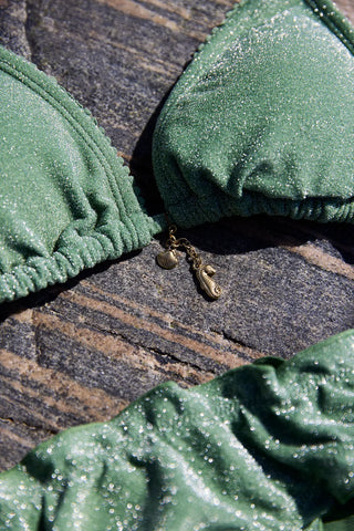 Careless Bahamas bikinitopp - Textured Vinyard Green