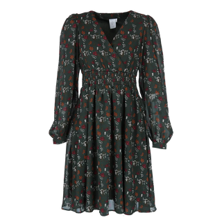 Careless Belle chiffon kjole - Mørk grønn