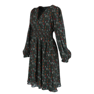 Careless Belle chiffon kjole - Mørk grønn