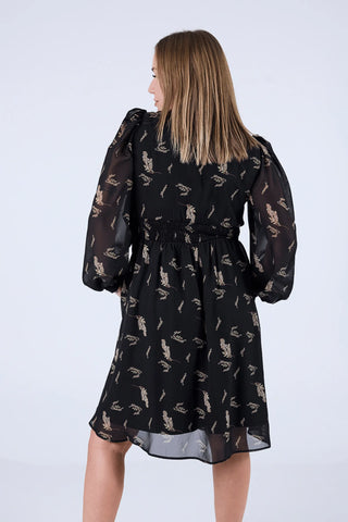 Careless Belle chiffon kjole - Svart