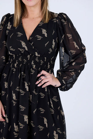 Careless Belle chiffon kjole - Svart