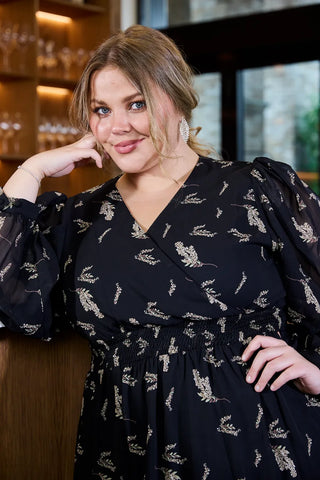 Careless Belle chiffon kjole - Svart