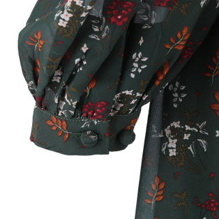 Careless Belle chiffon maxikjole - Mørk grønn