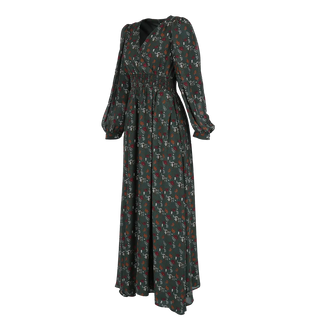 Careless Belle chiffon maxikjole - Mørk grønn