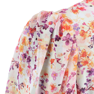 Careless Belle Chiffon maxikjole - Purple Floral