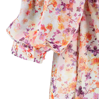 Careless Belle Chiffon maxikjole - Purple Floral
