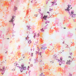 Careless Belle Chiffon maxikjole - Purple Floral