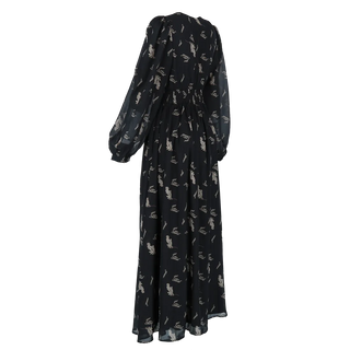 Careless Belle chiffon maxikjole - Svart