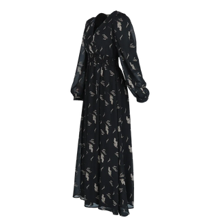 Careless Belle chiffon maxikjole - Svart