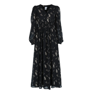 Careless Belle chiffon maxikjole - Svart