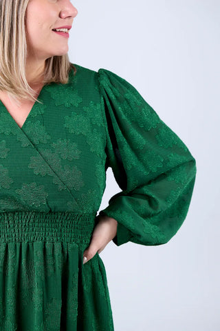 Careless Belle tekstur maxikjole - Grønn