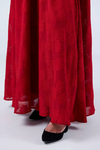 Careless Belle tekstur maxikjole - Rød