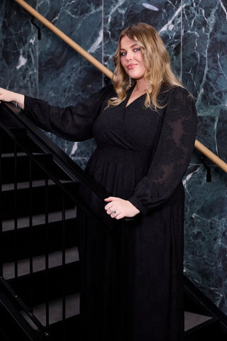 Careless Belle tekstur maxikjole - Svart