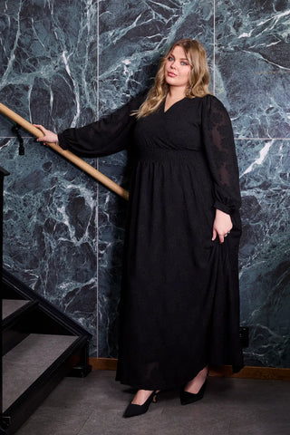 Careless Belle tekstur maxikjole - Svart