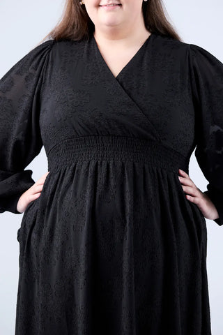 Careless Belle tekstur maxikjole - Svart
