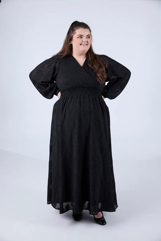 Careless Belle tekstur maxikjole - Svart