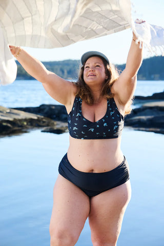 Careless Bikinitruse High waist bikinitruse - Mørk blå
