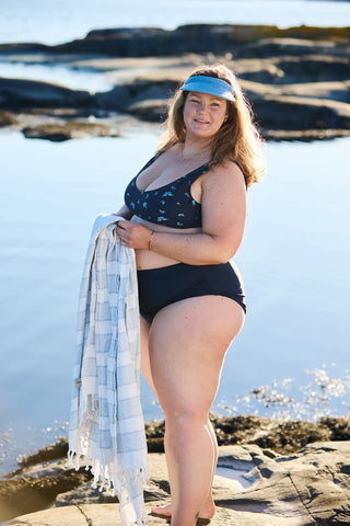Careless Bikinitruse High waist bikinitruse - Mørk blå