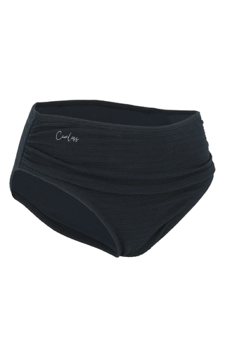 Careless Bikinitruse Mid waist bikinitruse tekstur - Svart