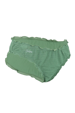 Careless Bikinitruse Ruffles bikinitruse - Tekstur grønn