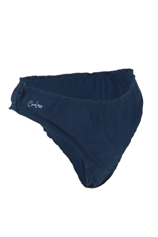 Careless Bikinitruse Ruffles String Truse - Mørk blå