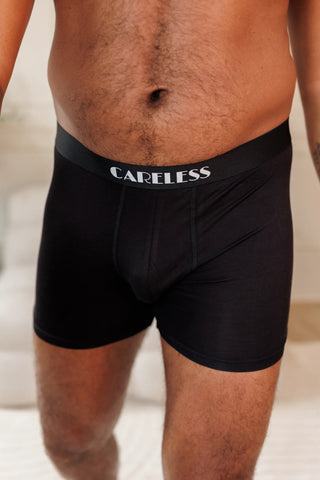 Careless Boksershorts Lukas Boksershorts long 2 pk - Svart/svart