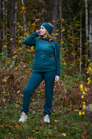 Careless Bukse Skjerva fleecebukse - Blågrønn