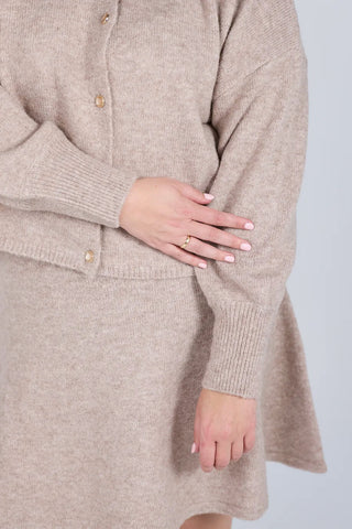 Careless Cardigan Kathrine Strikk Cardigan - Beige