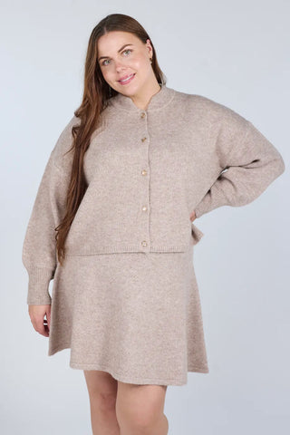 Careless Cardigan Kathrine Strikk Cardigan - Beige