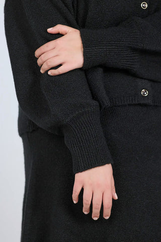 Careless Cardigan Kathrine Strikk Cardigan - Svart