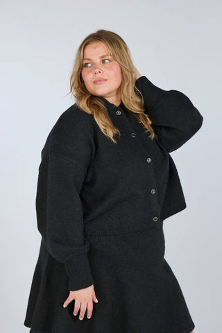 Careless Cardigan Kathrine Strikk Cardigan - Svart