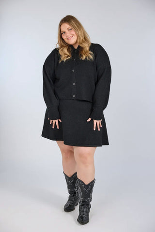 Careless Cardigan Kathrine Strikk Cardigan - Svart