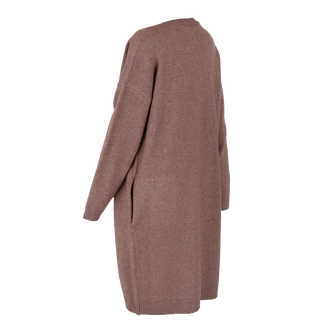 Careless Cardigan Kathrine Strikk Lang Cardigan - Brun