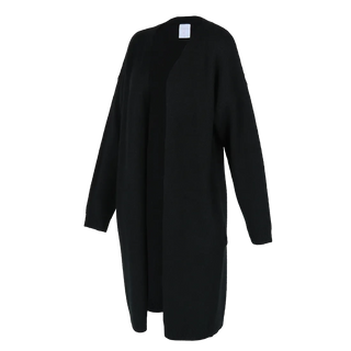 Careless Cardigan Kathrine Strikk Lang Cardigan - Svart