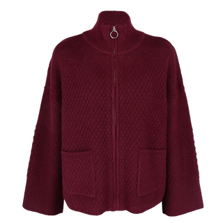 Careless Cardigan Katinka strikket cardigan - Burgunder