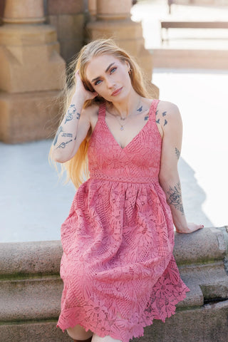 Careless Evelina kjole - Rosa