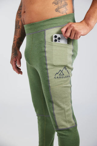 Careless Fjorda merinowool longs man - Grønn
