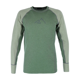 Careless Fjorda wool longsleeve man - Bronze Green / Oil Green