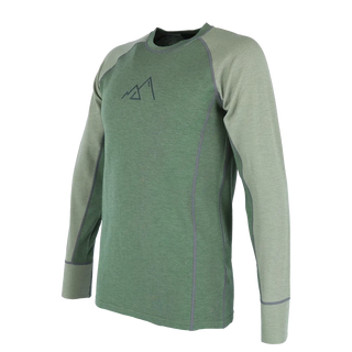 Careless Fjorda wool longsleeve man - Bronze Green / Oil Green