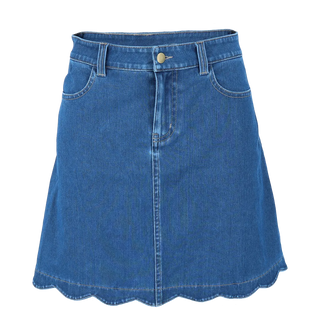 Careless Frida stretch denimskjørt - Mørk denimblå