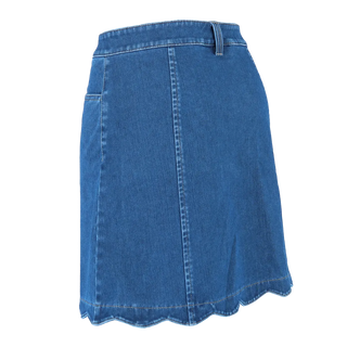 Careless Frida stretch denimskjørt - Mørk denimblå