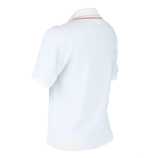 Careless Gabby pique tskjorte - Hvit/rosa