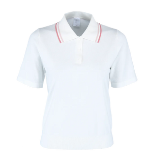 Careless Gabby pique tskjorte - Hvit/rosa