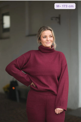 Careless Genser Vilde genser - Burgunder