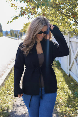 Careless Hennie cardigan - Svart