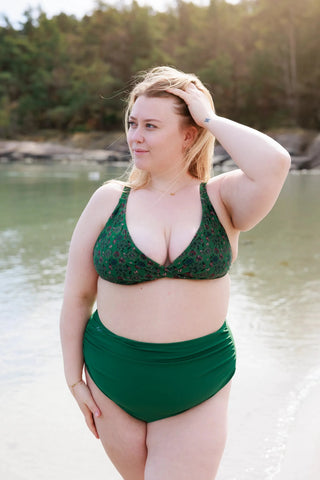 Careless High waist bikinitruse - Mørkegrønn