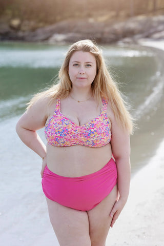 Careless High waist bikinitruse - Mørkerosa