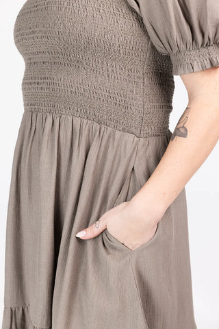 Careless Indie kjole - Beige