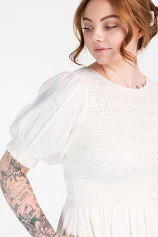 Careless Indie kjole - Hvit