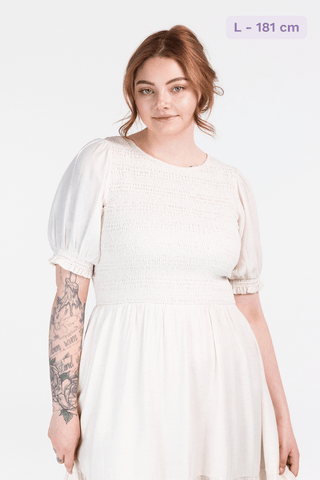 Careless Indie kjole - Hvit